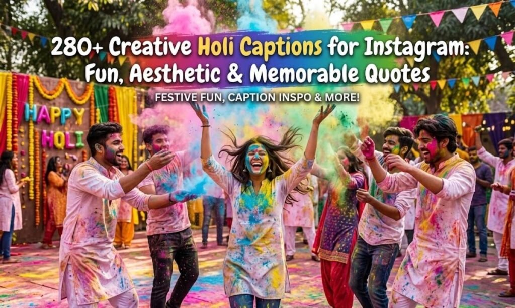 280+ Creative Holi Captions for Instagram Fun, Aesthetic & Memorable Quotes 