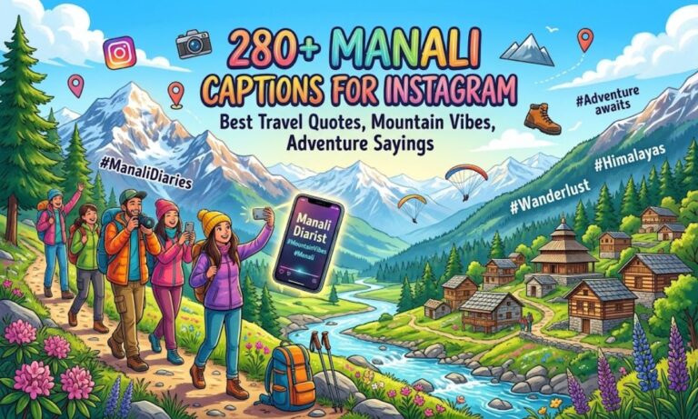 280+ Manali Captions for Instagram Best Travel Quotes, Mountain Vibes, Adventure Sayings 