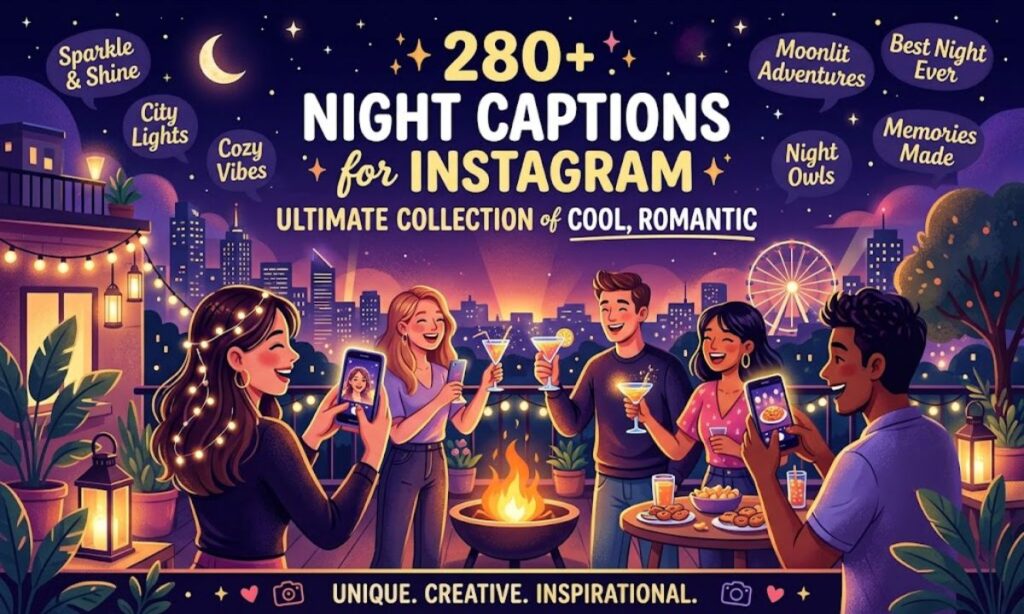 280+ Night Captions for Instagram Ultimate Collection of Cool, Romantic