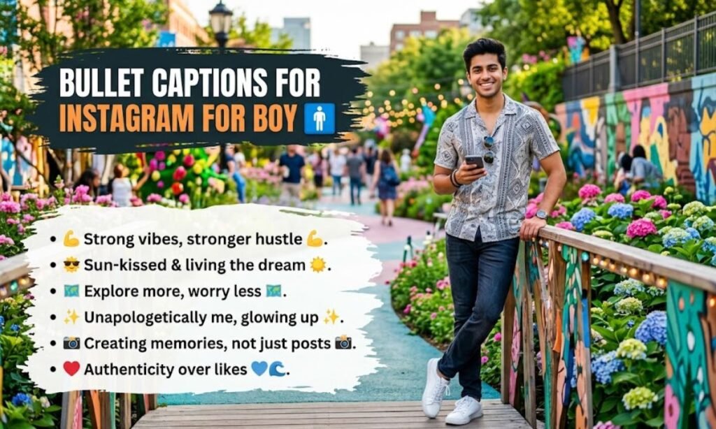 Bullet Captions for Instagram for Boy 🚹