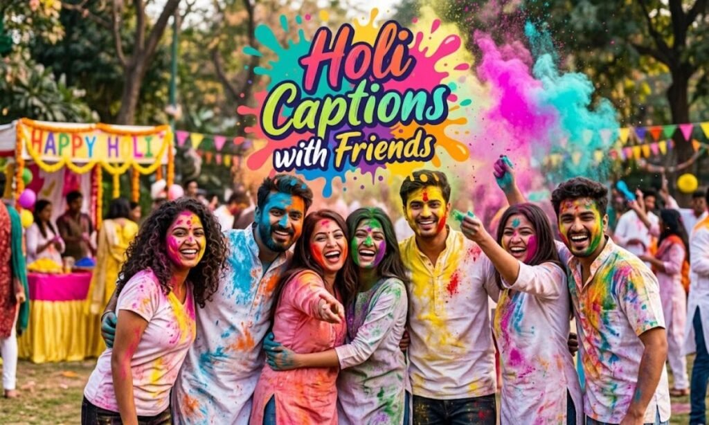 Holi Captions with Friends 🎨🤗