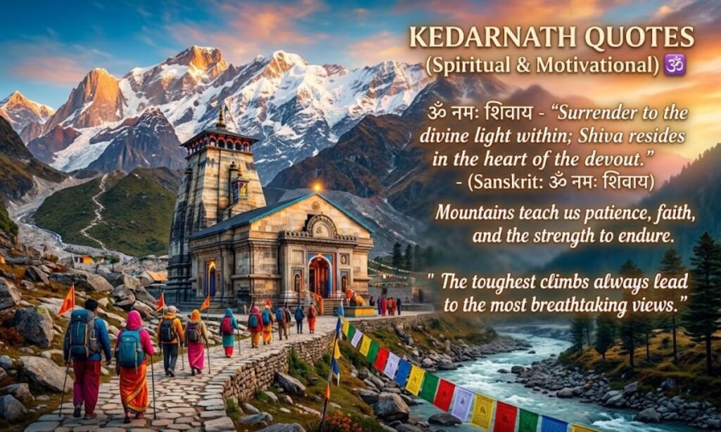 Kedarnath Quotes (Spiritual & Motivational) 🕉️