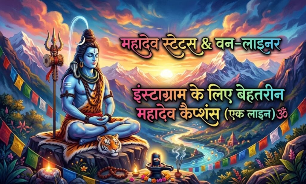 Mahadev Captions for Instagram in Hindi (One Line) 🕉️