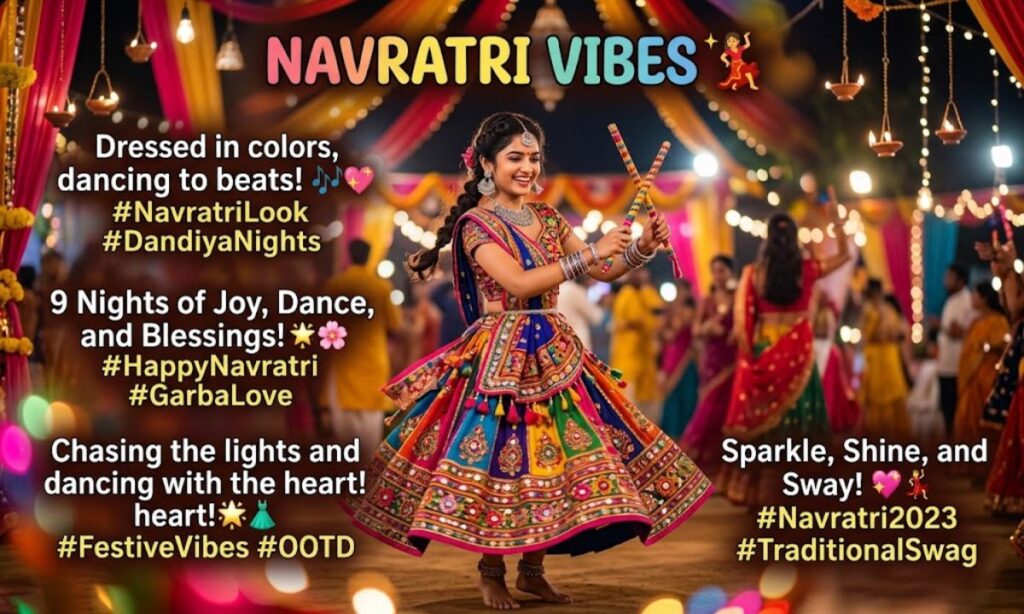 Navratri Captions for Instagram for Girl 👗