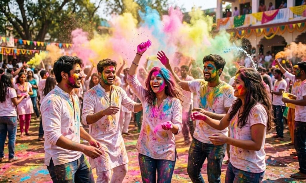 One Line Caption for Holi 🎨✨
