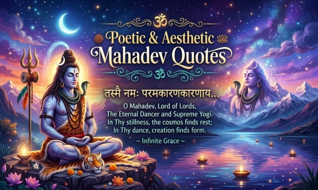 Poetic & Aesthetic Mahadev Quotes 🌙