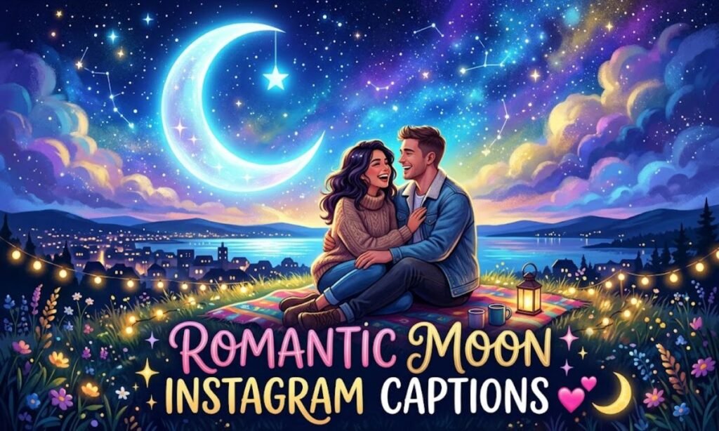 Romantic Moon Instagram Captions 💕🌙