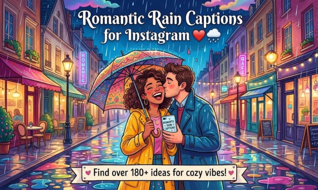 Romantic Rain Captions for Instagram ❤️🌧️