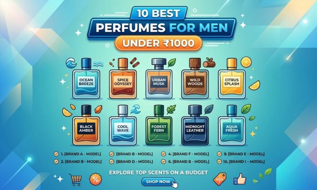 10 Best Perfumes for Men Under ₹1000 🧴