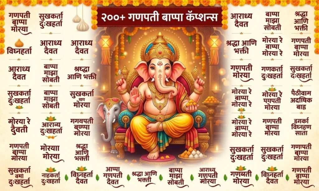 200+ Ganpati Bappa Captions in Marathi 🐘🚩 (1)