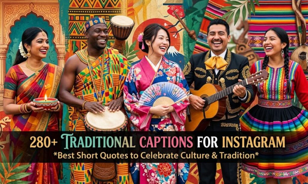 280+ Traditional Captions for Instagram Best Short Quotes to Celebrate Culture & Tradition