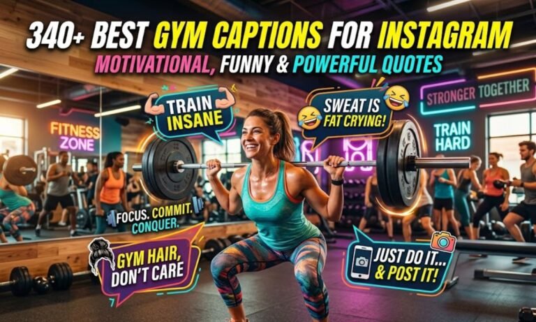 340+ Best Gym Captions for Instagram Motivational, Funny & Powerful Quotes 