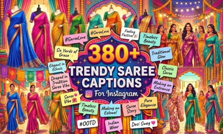 380+ Trendy Saree Captions For Instagram