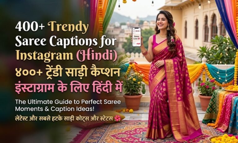 400+Trendy Saree Caption for Instagram in Hindi