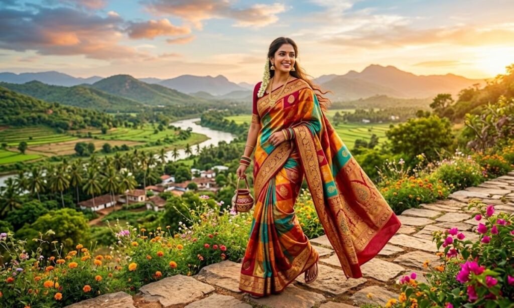 One Word Captions for Saree 🥻