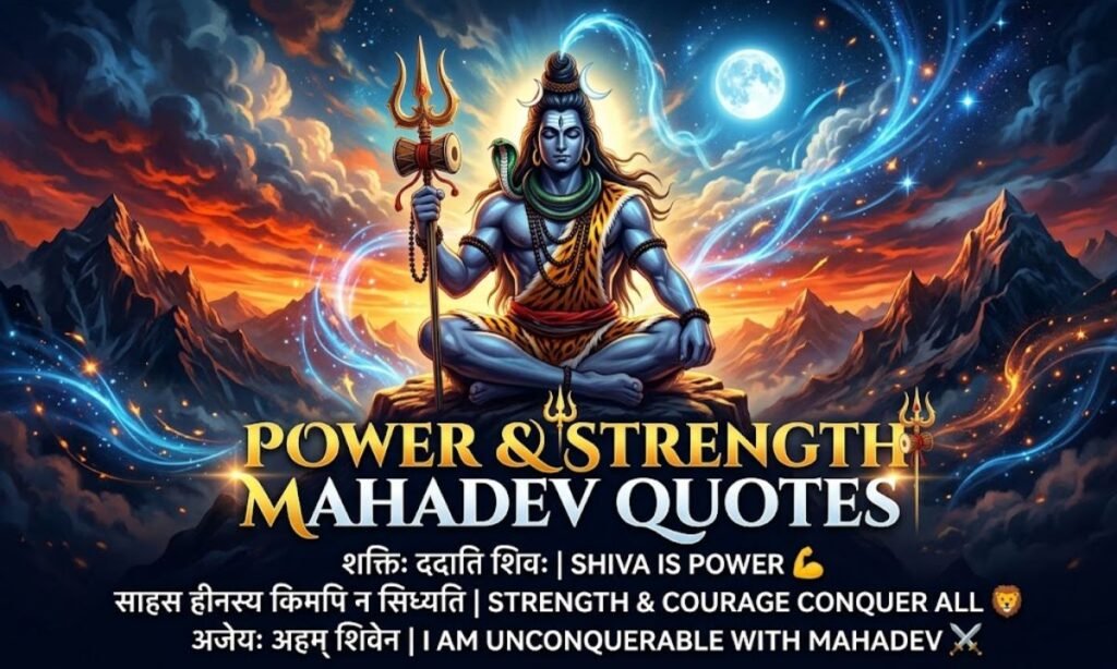 Power & Strength Mahadev Quotes 💪