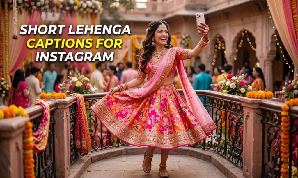 Short Lehenga Captions for Instagram ✂️