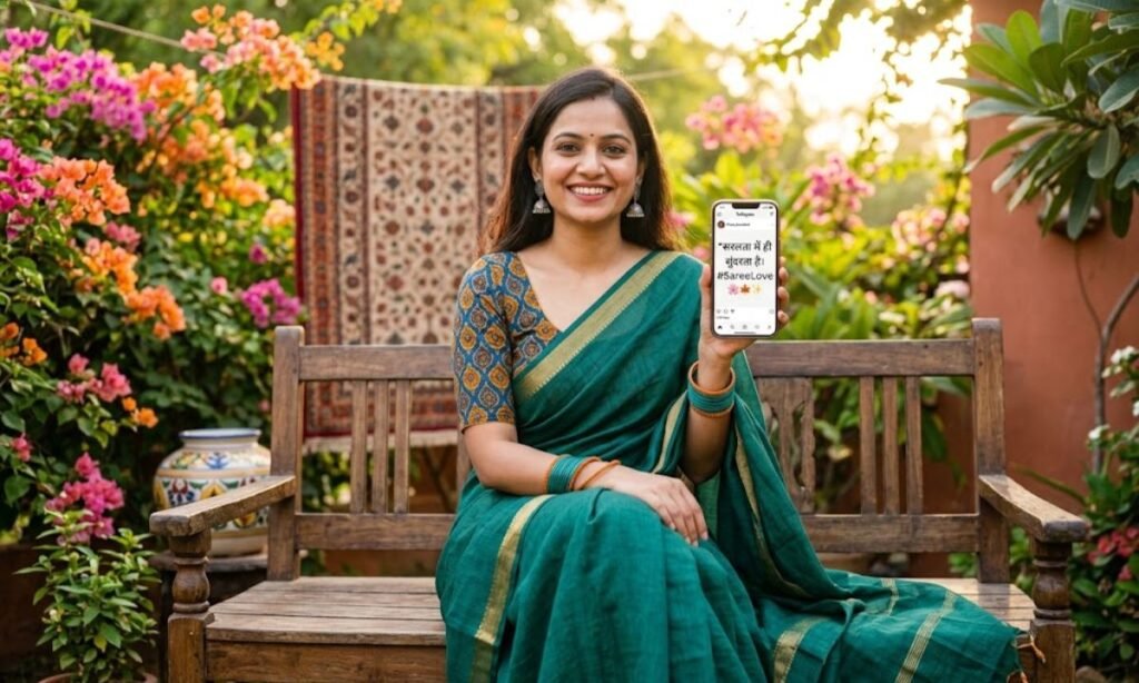 Simple Saree Caption Instagram Hindi