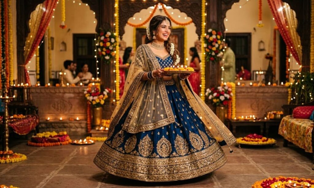 Traditional Captions for Lehenga Look 🪔