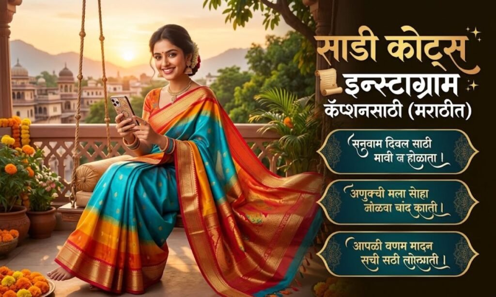 📜 Saree Quotes for Instagram Captions in Marathi