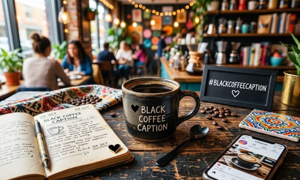 🖤 Black Coffee Caption