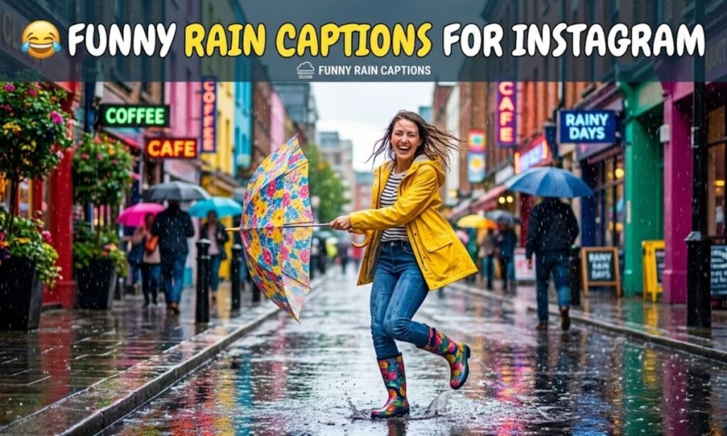 😂 Funny Rain Captions for Instagram