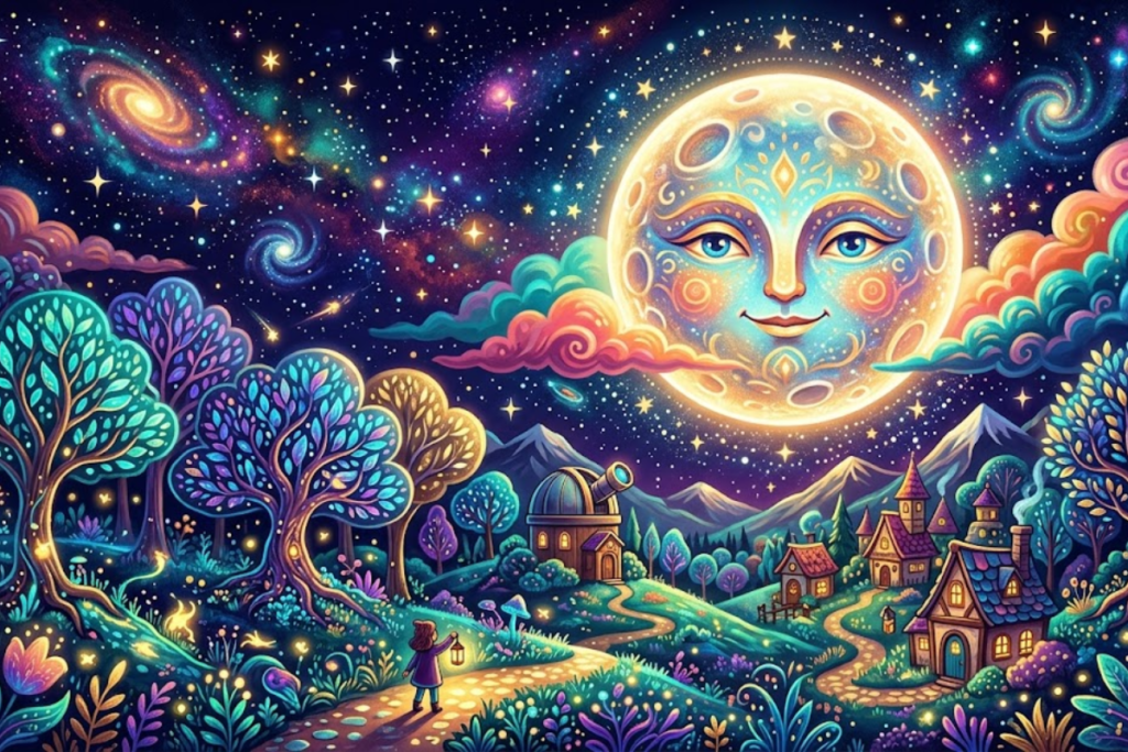 One Word Caption for Moon
